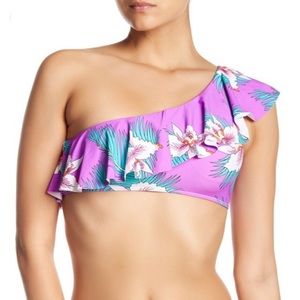 [Rip Curl] One Shoulder Hawaiian Print Bikini Top